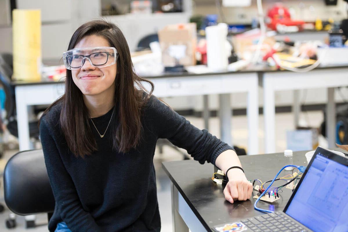 Students working on laptops at University of Rochester