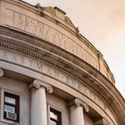 Exterior profile of the 澳门威尼斯人网上赌场’s Eastman School of Music. 